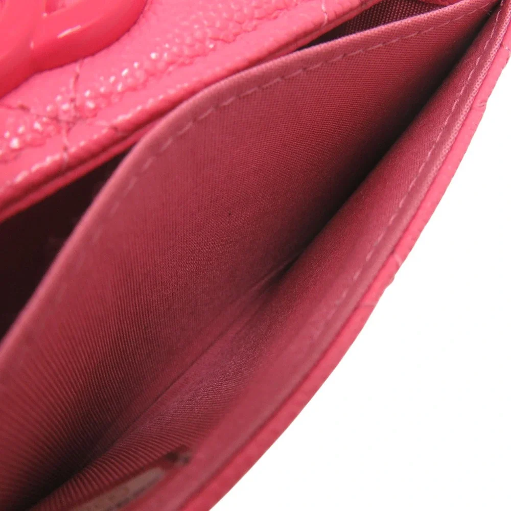 CHANEL Pink Leather Wallet
